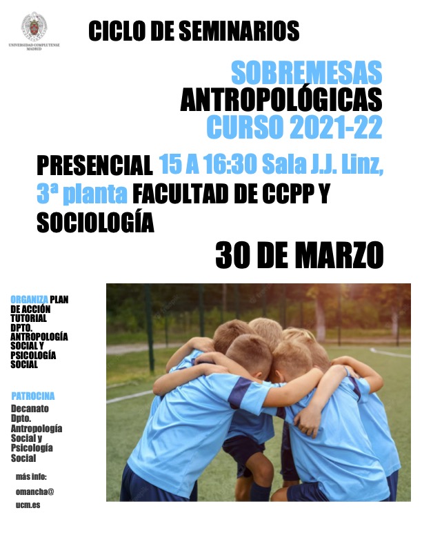 Sobremesas antropológicas 21/22: "Las escuelas deportivas de fútbol. Un análisis antropológico" - 1